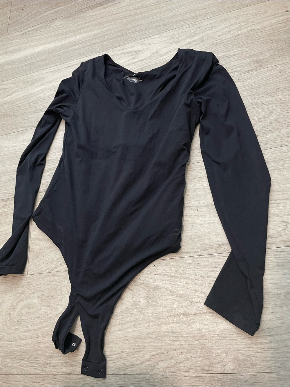 lug Black Long-Sleeve Scoop Neck Bodysuit